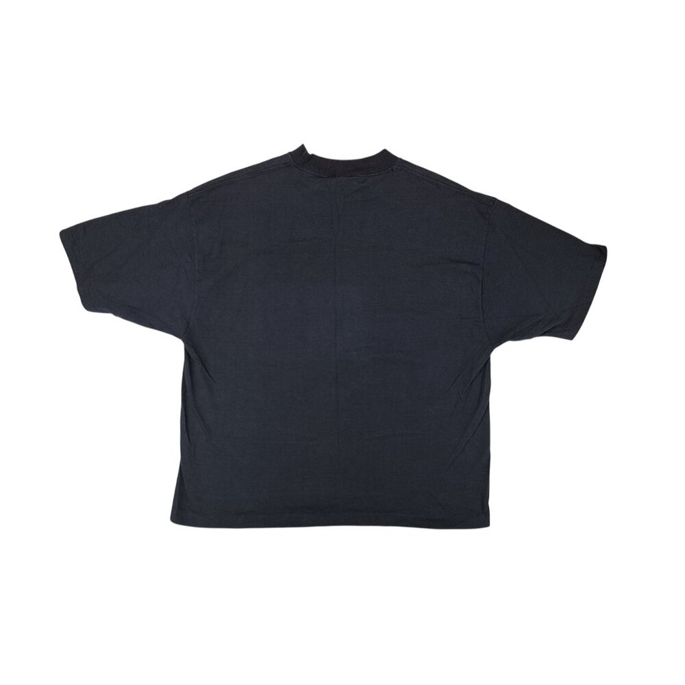 Vintage Guess Georges Marciano Embroidered Logo Crop T-Shirt Black Colorblock - Picture 2 of 7